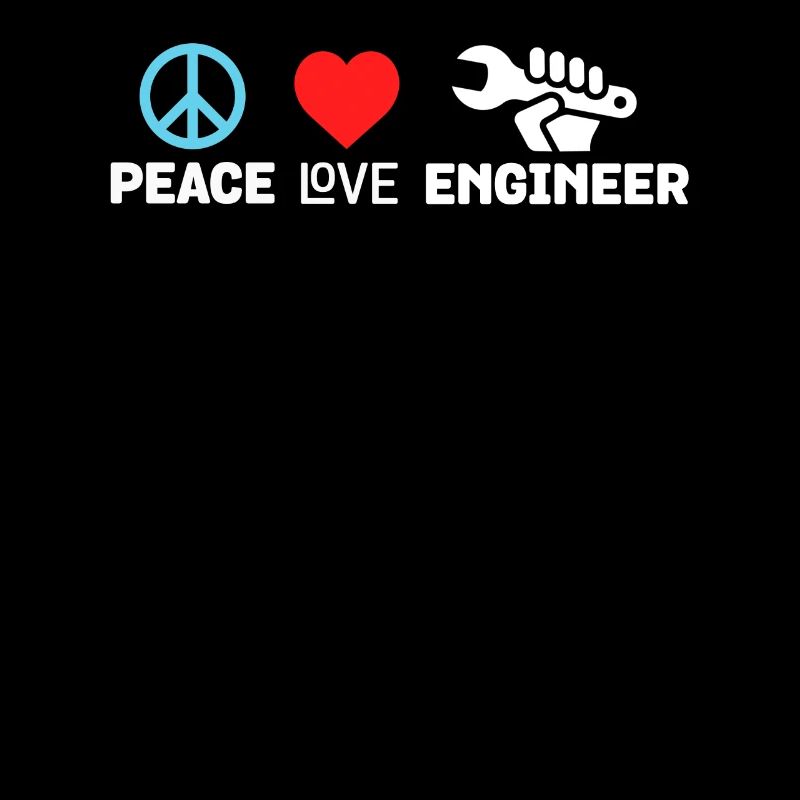 Peace Love Engineer Cool Mechanical Engineering