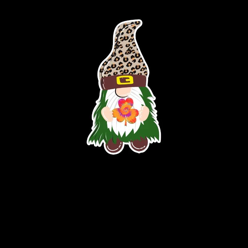 Gnome Tie Dye Clover Leaf St.