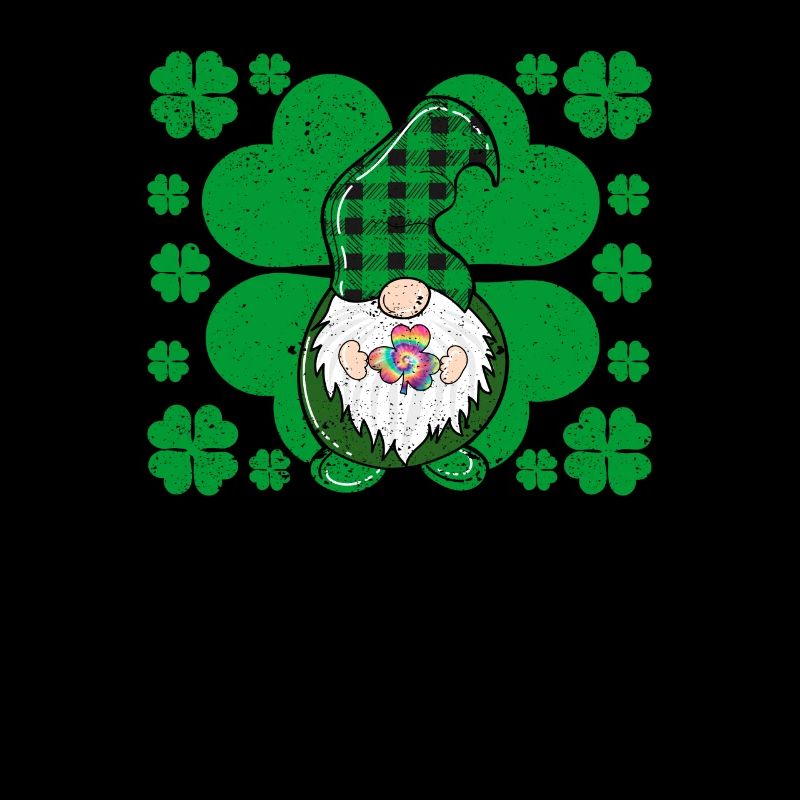 Gnome Tie Dye Clover Leaf St.
