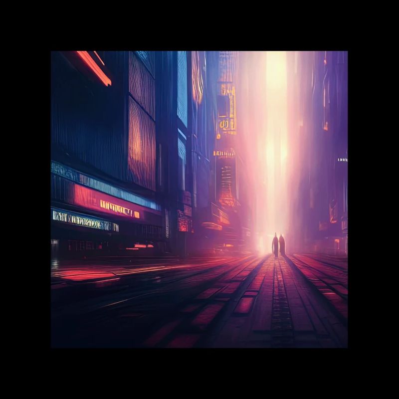 Retrowave Synthwave 80s Future city Design