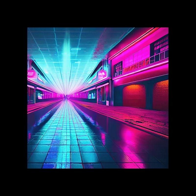 Retrowave Synthwave 80s Future city Design