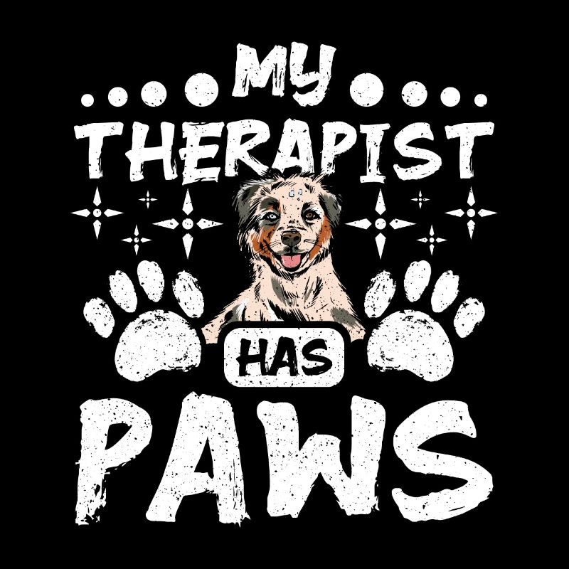 My therapist has paws australian shepherd