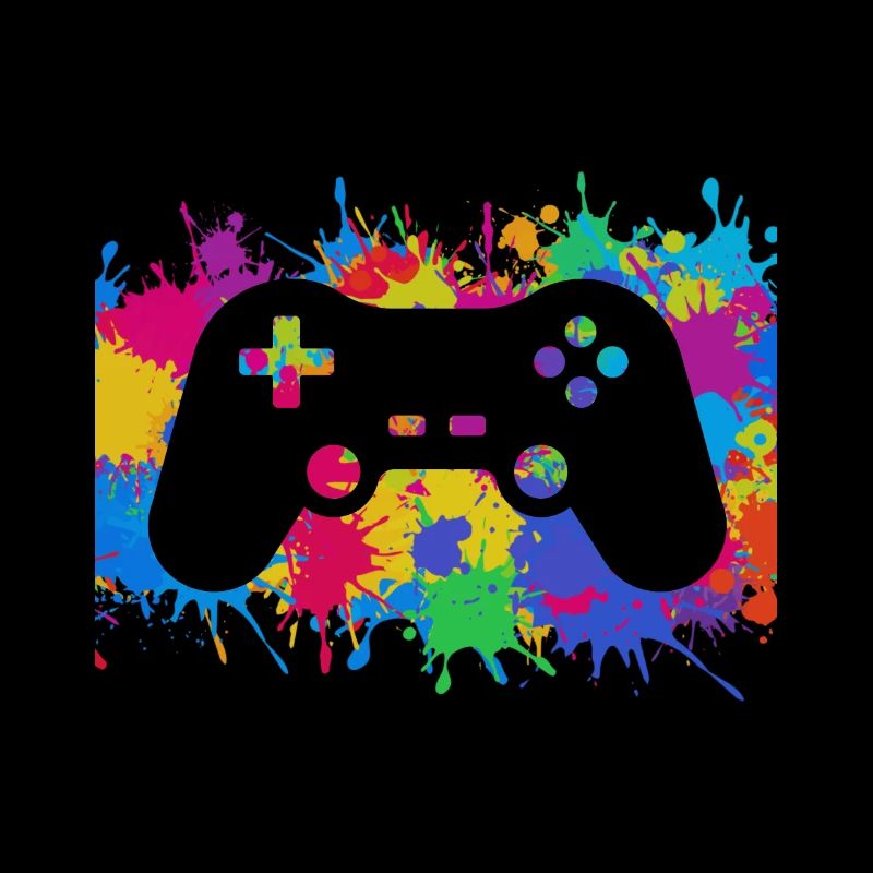 Gamer Gaming Controller Bunt rainbow Game Geschenk
