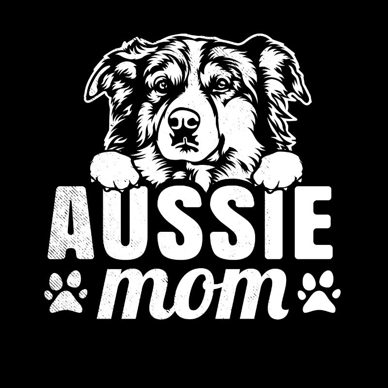 Mignon AUSSIE chien mignon propriétaire de chien MOM thème graphique