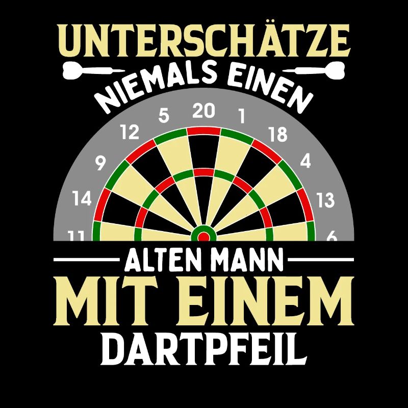 Ein Alter Mann Mit Einem Dartpfeil