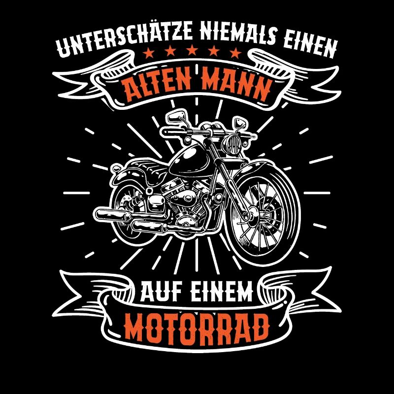 Geschenkidee Ein Alter Mann Auf Einem Motorrad