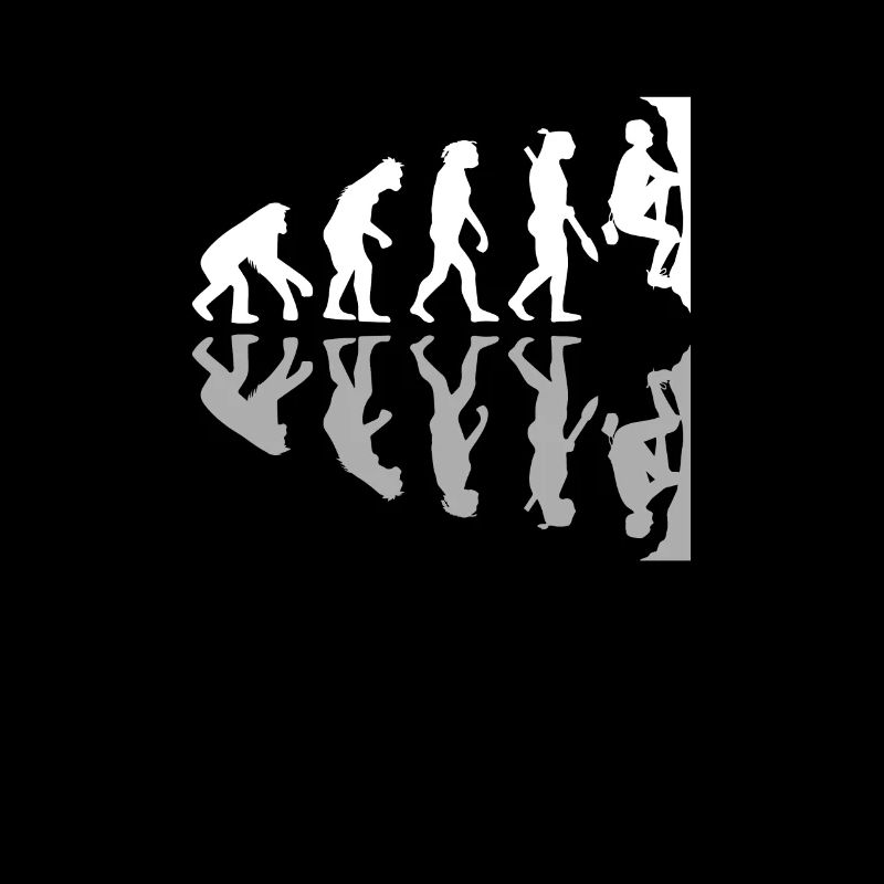 Human Evolution Funny Bouldering Climber Boulder