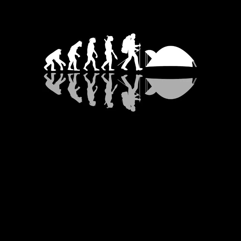 Human Evolution Funny Camping Camper Adventure