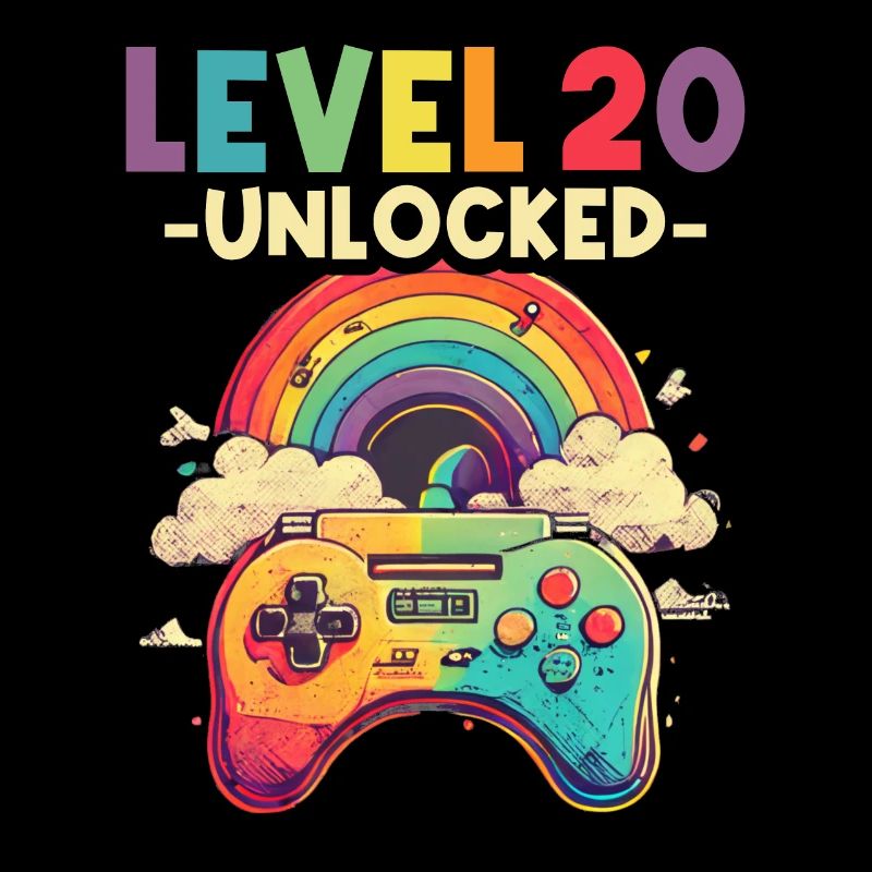 Level 20 Years Gaming 20s 20 Birthday