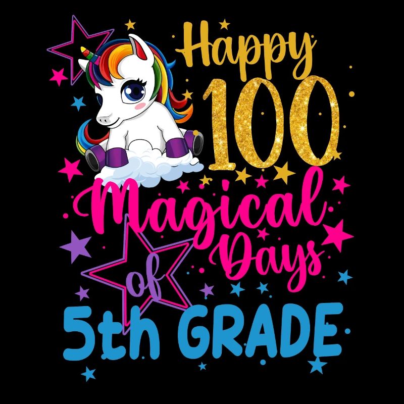 Licorne joyeuse 100 jours magiques de 5ème année