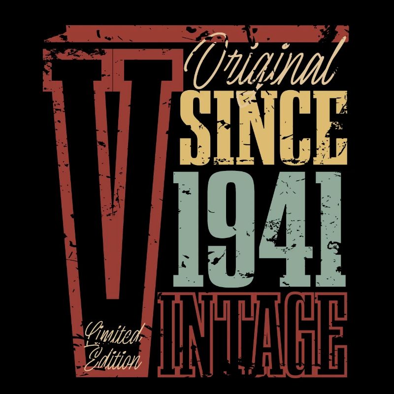 1941 Anniversaire Année de naissance Année de construction Vintage Rétro