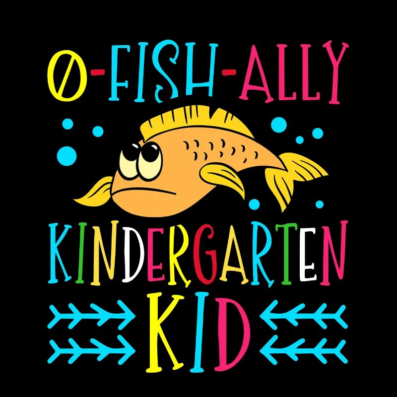 O-fish-ally kindergarten child 100 days in