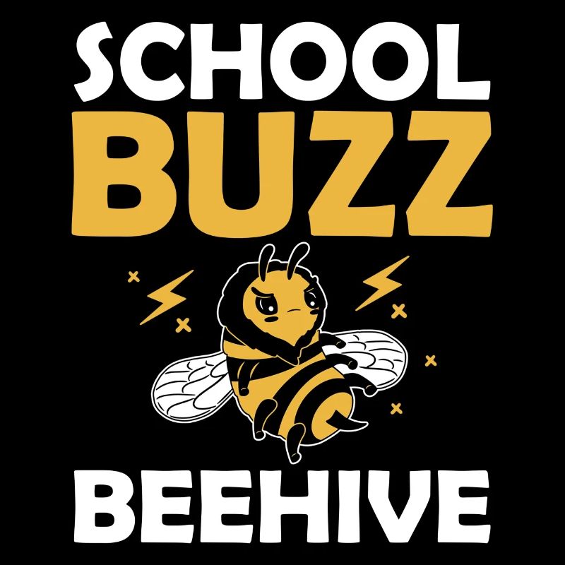 School Buzz Beehive Bumble Bee 100 Days School Humor
