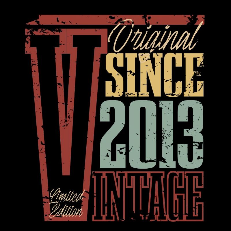 2013 Anniversaire Année de naissance Année de construction Vintage Rétro