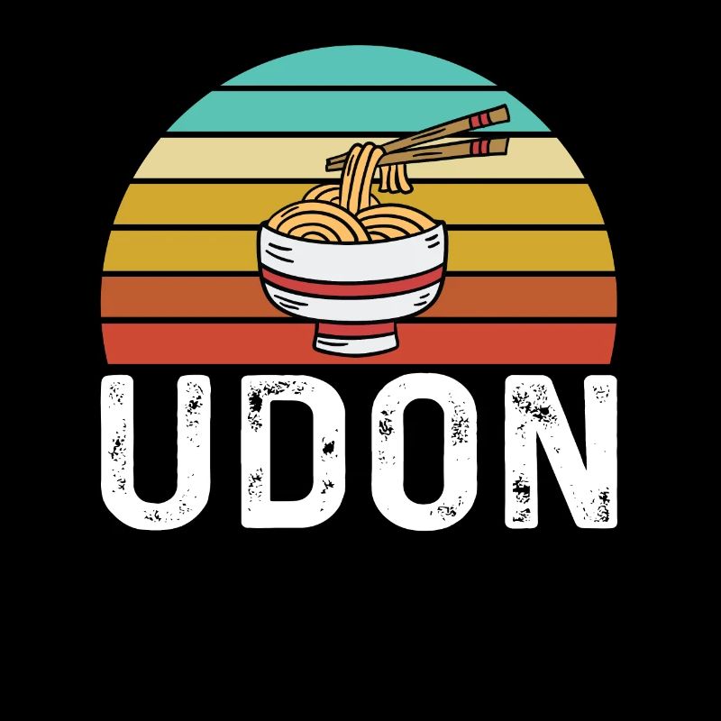 Conception de nouilles Udon rétro