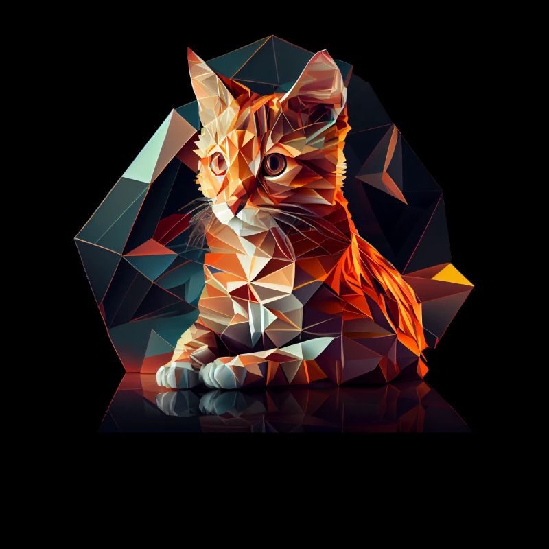 Cat Cats Kitten Polygon Cat