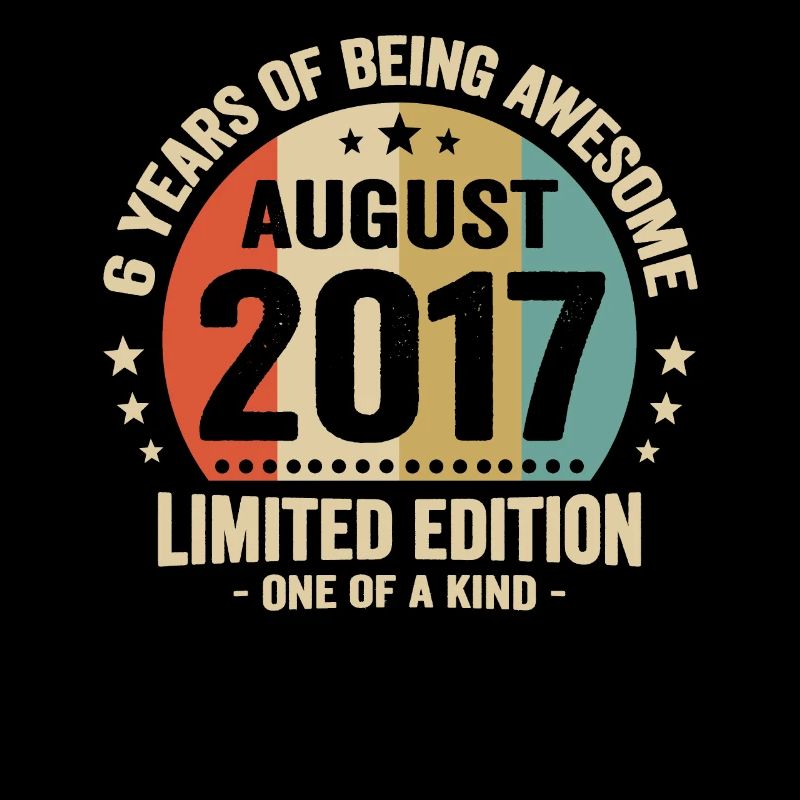 August 2017 6 Jahre Jubiläumsgeschenk