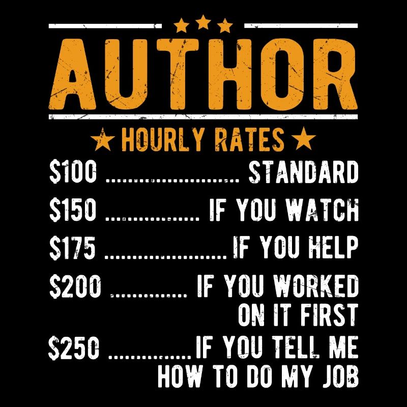 Author hourly wage