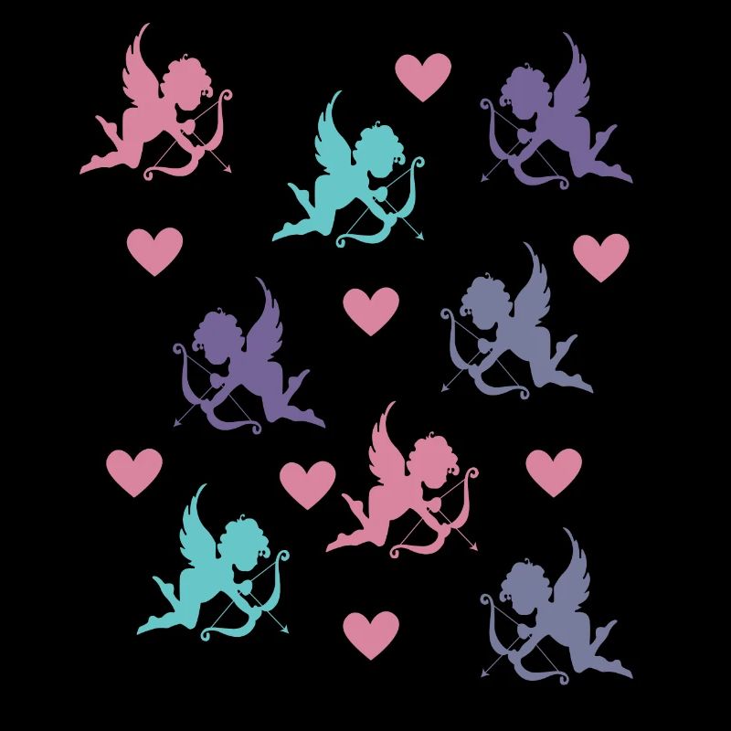 Cupids and hearts