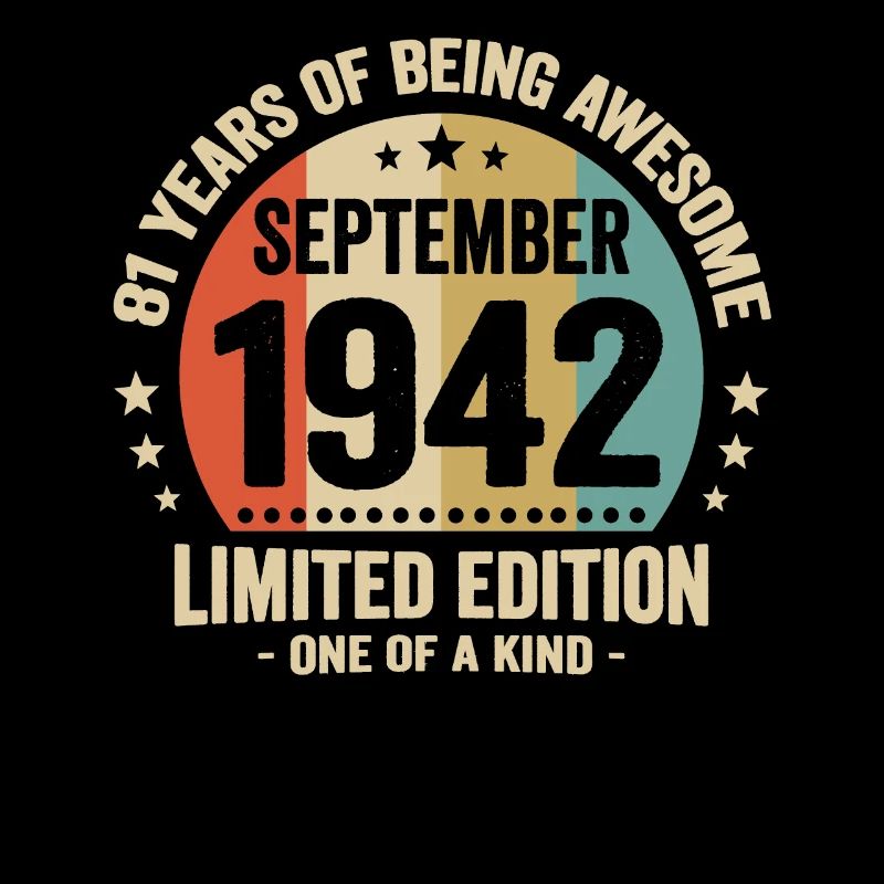 September 1942 81 Years Anniversary Vintage Gift