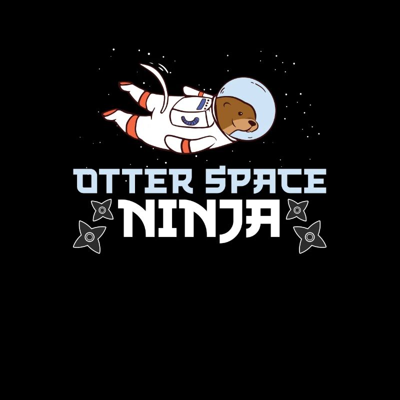 Drôle d’espace de loutre Ninja Une loutre dans l’espace