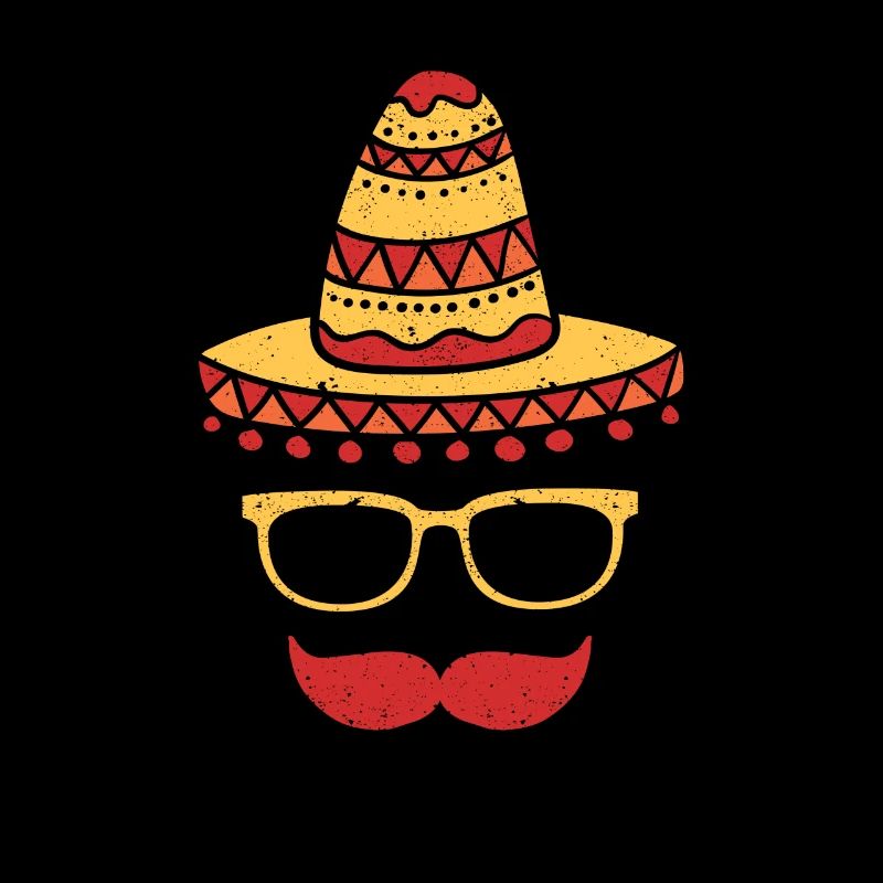 Sombrero Face Cinco De Mayo Mexican Fiesta