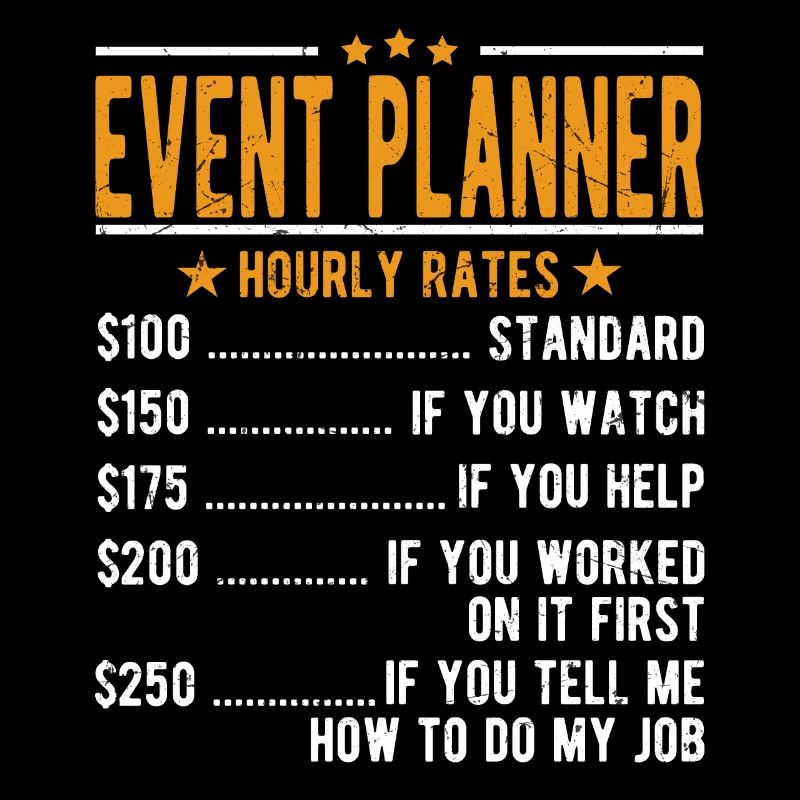 Event planner hourly wage