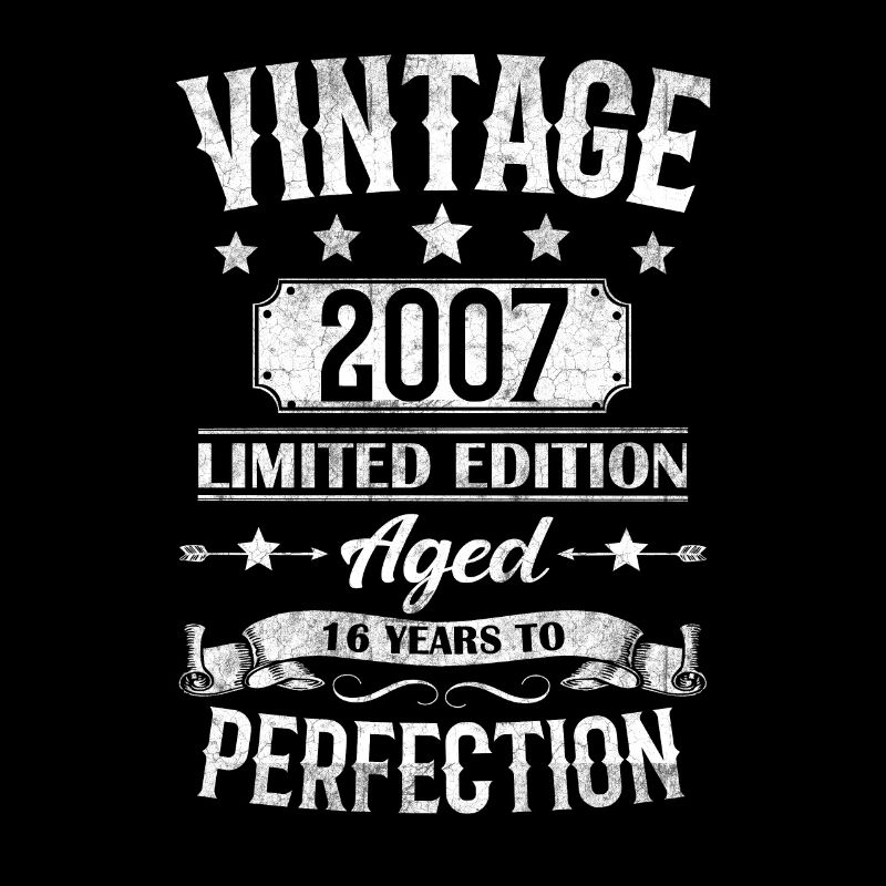 2007 Vintage Geburtstag Gift Tee Retro Style