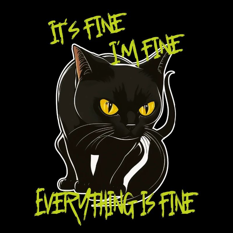 It's fine Everything is good Funny Cat