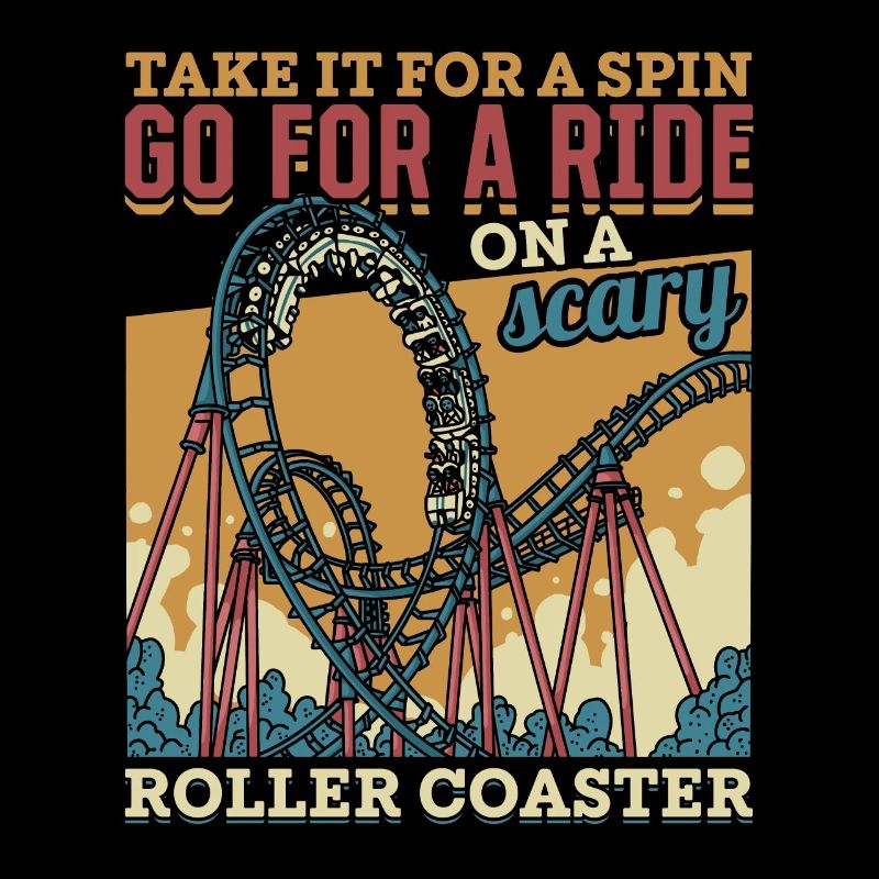 Vintage Looping Roller Coaster Ride Gift