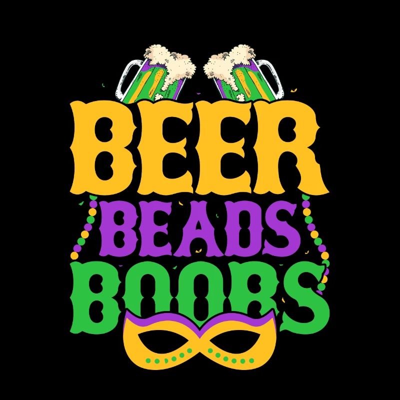 Beer Beads Boobs Mardi Gras Drinking