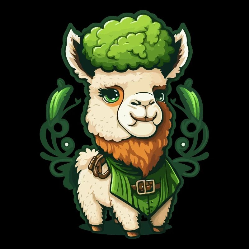 Süsses St Patricks Day Lama