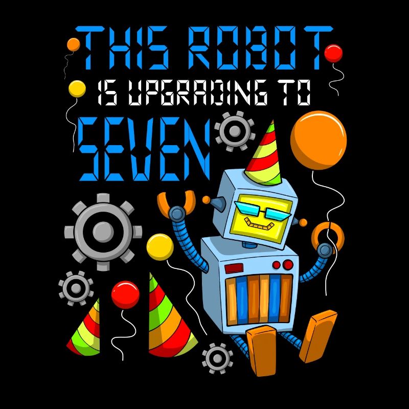 Roboter Geburtstag Outfit Junge 7. Roboter Geburtstagsfeier