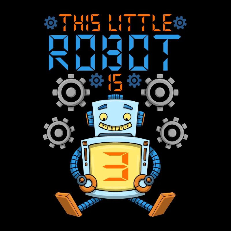 Roboter Geburtstag Outfit Junge 3. Roboter Geburtstagsfeier
