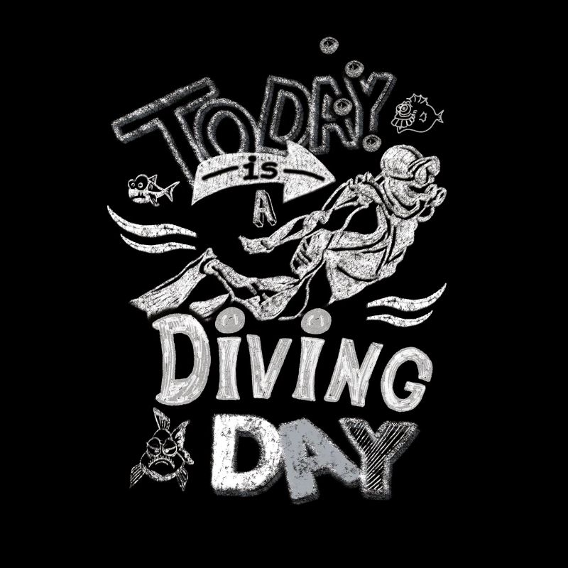 Today is a diving day day chalk gift