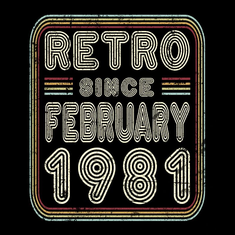Birthday February 1981 Retro Gift