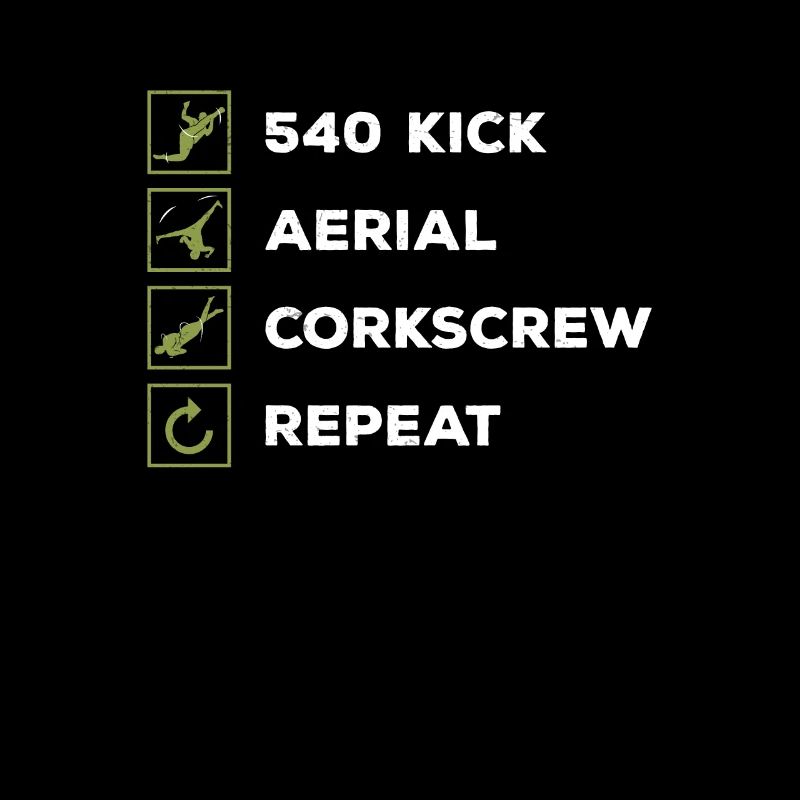 Tricking 540 Kick Aerial Corkscrew Repeat