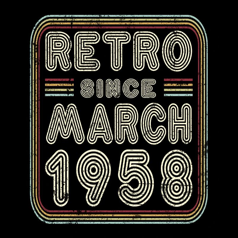 Birthday March 1958 Retro Gift