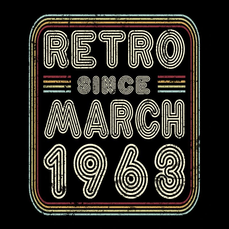 Anniversaire Mars 1963 Cadeau rétro