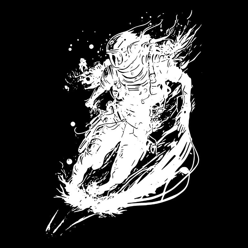 Vintage astronaut in infinity