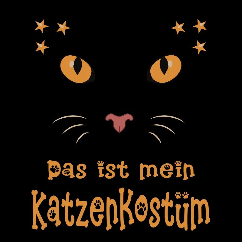 Karneval Katzen Gesicht mit Sternchen