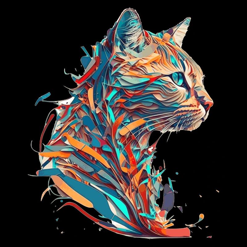 Visage d’un beau chaton comme un chat en couleur