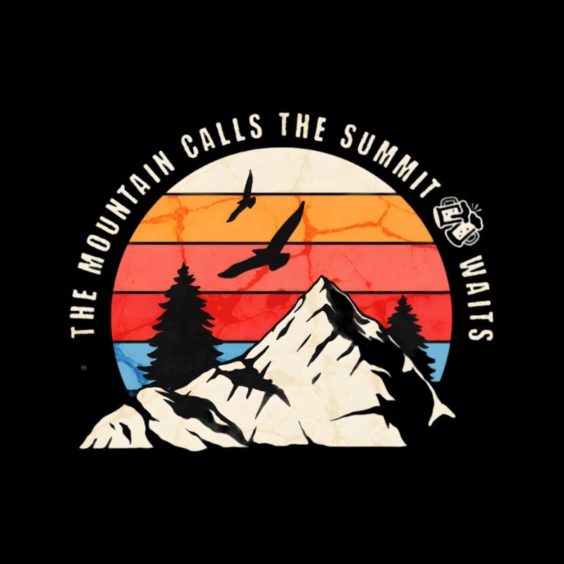 Der Berg Ruft das Gipfelbier wartet Bergsteiger,