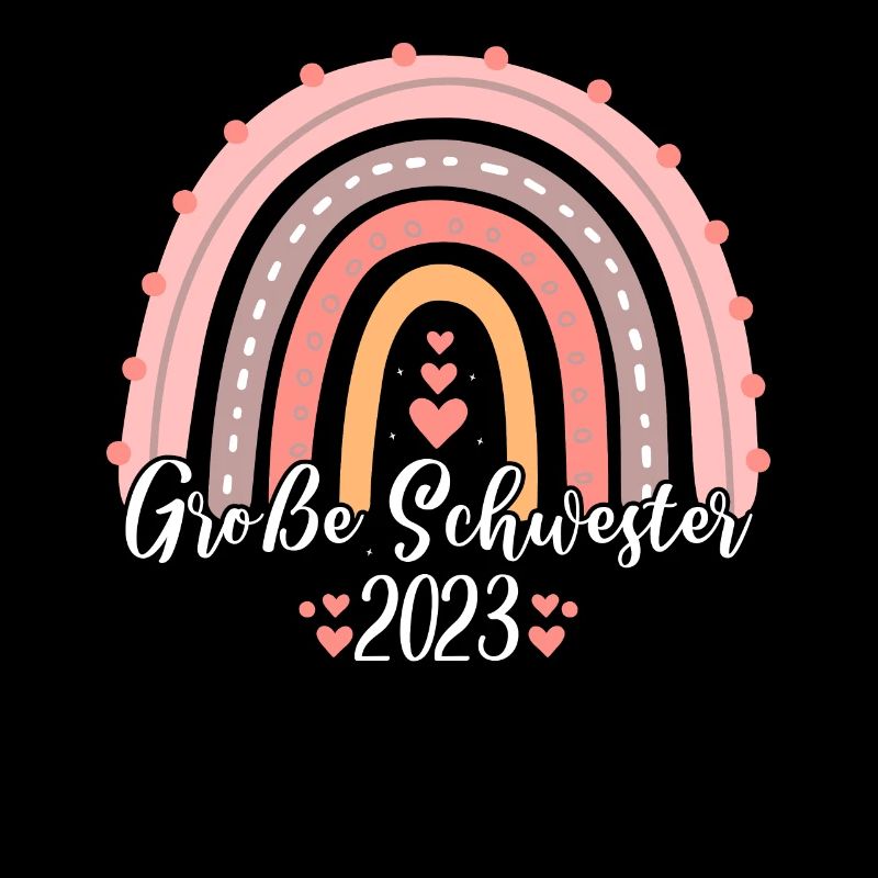 Große Schwester 2023 Boho Regenbogen Mädchen
