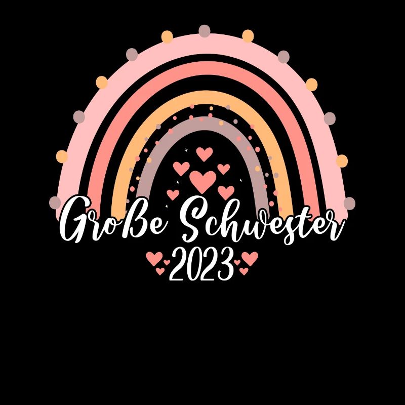 Große Schwester 2023 Boho Regenbogen Mädchen
