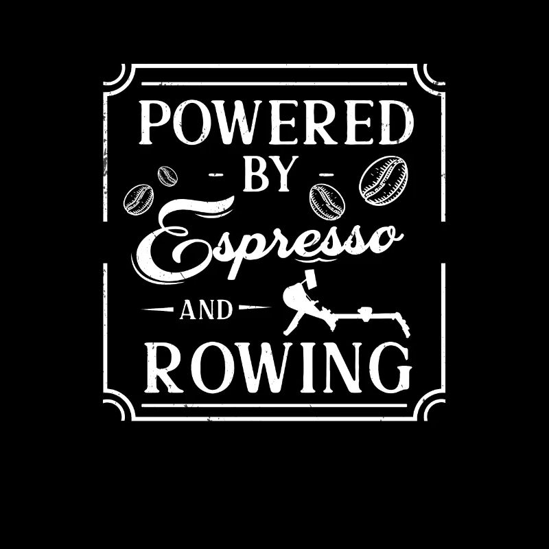 Rowing machine with espresso drive and rowing ergometer
