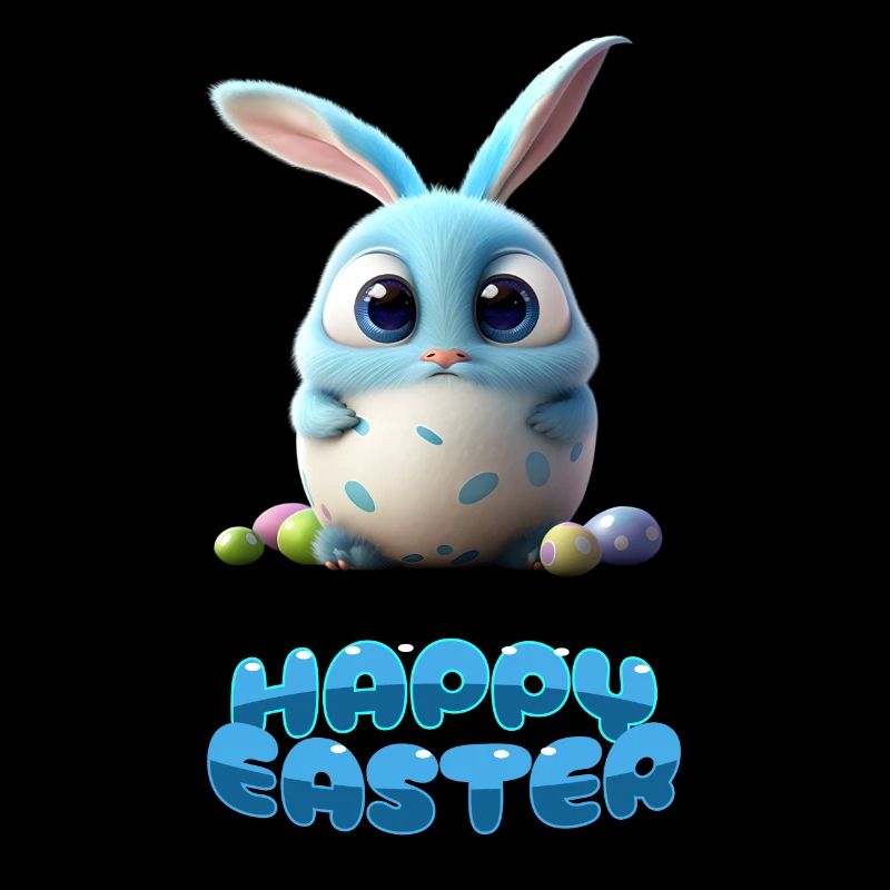 Drôle mignon joyeux lapin de Pâques