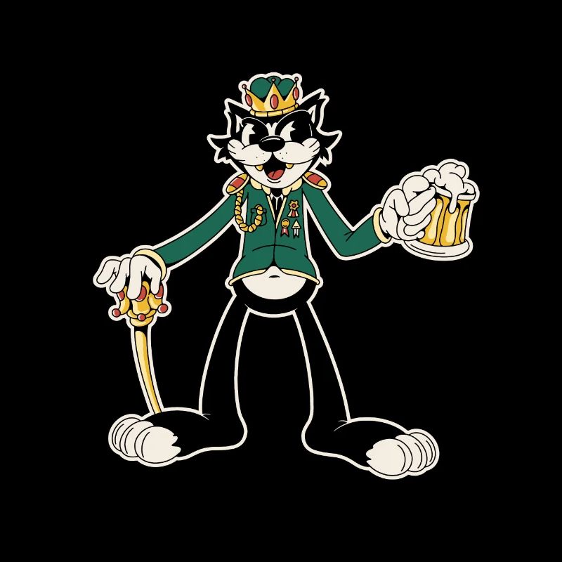 chat buvant de la bière