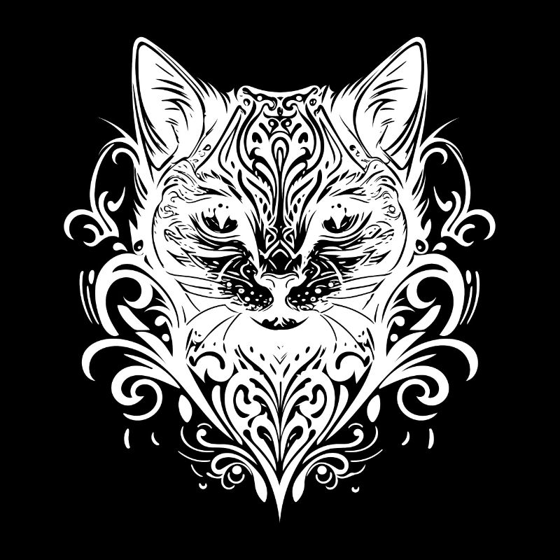 Beautiful Vintages Cat Tattoo