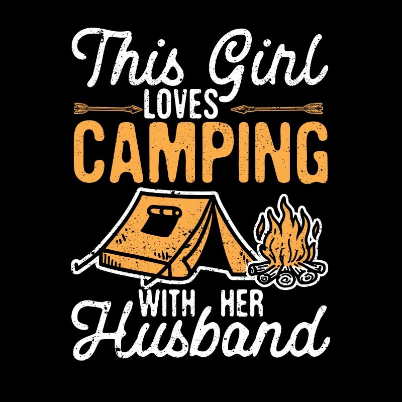 Dieses Mädchen liebt Camping mit ihrem Ehemann